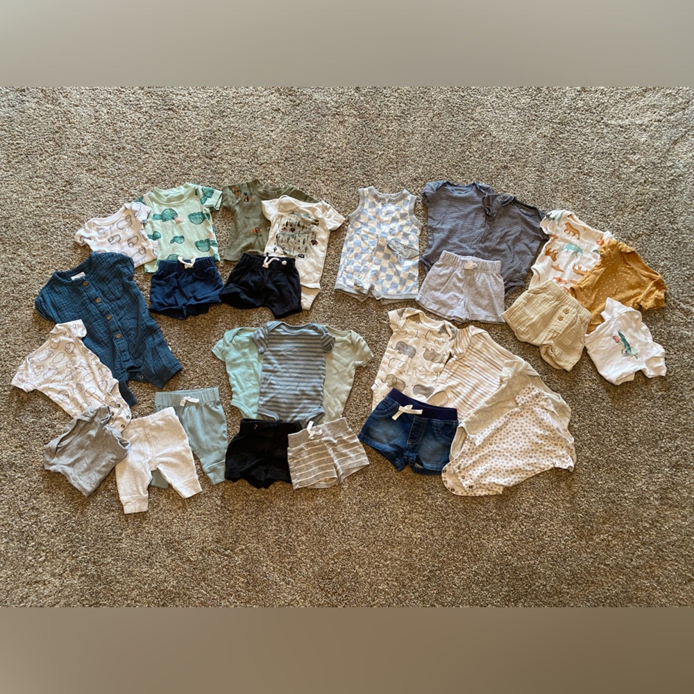 Baby boy neutral newborn bundle